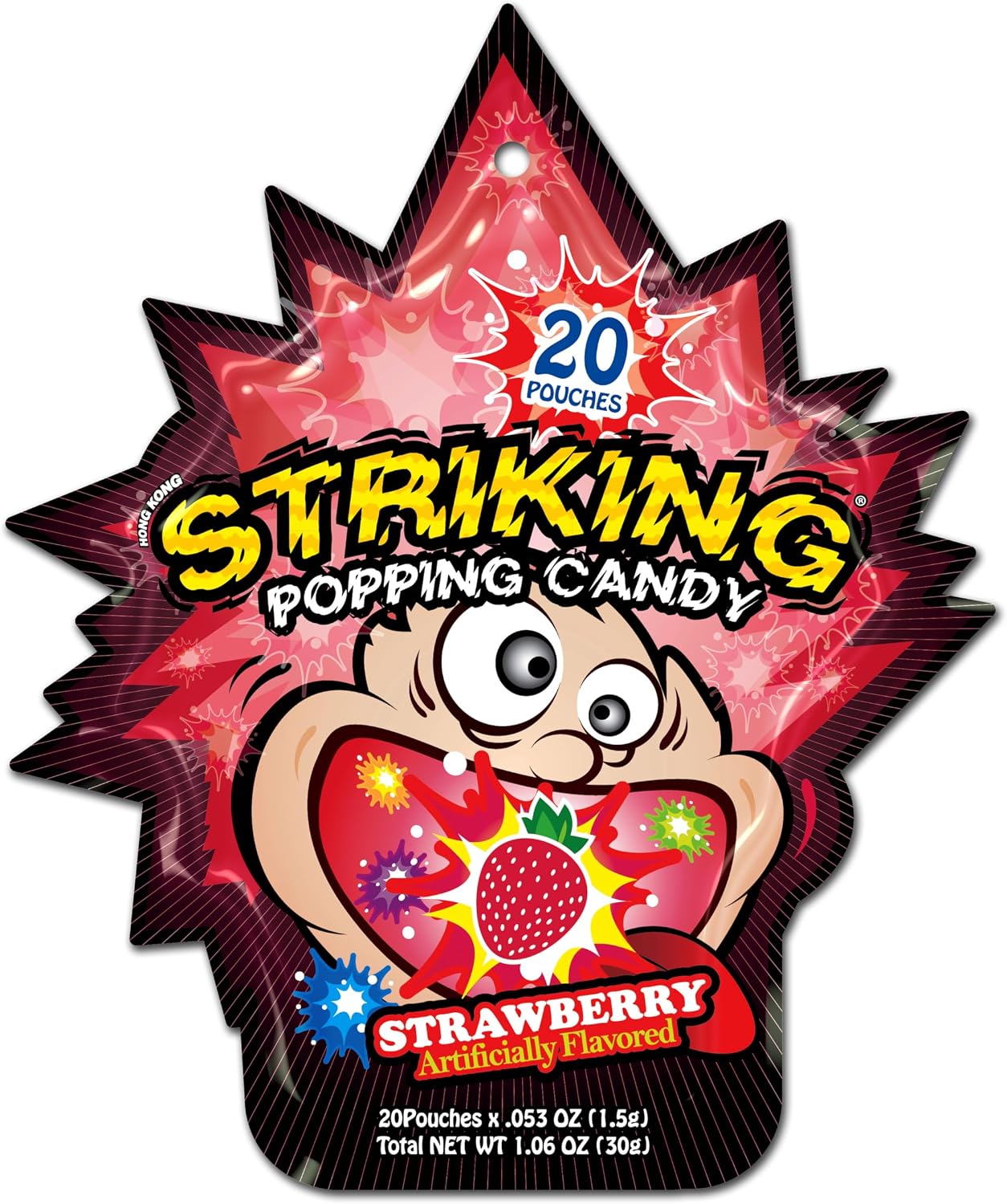 Striking Popping Candy - 30g Strawberry Flavor (4 bags)