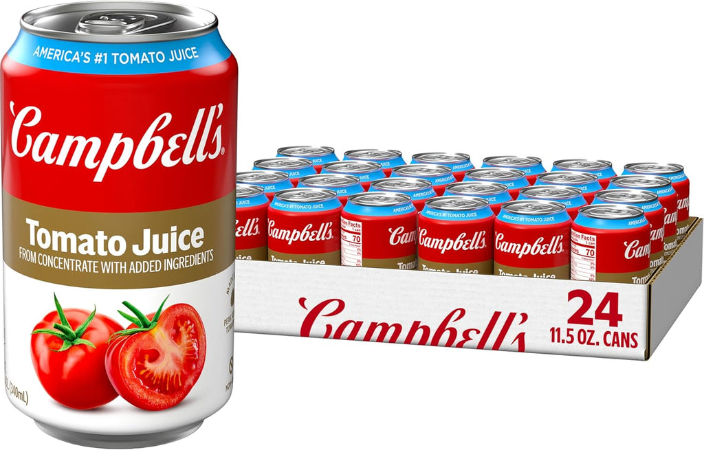 Campbell's 100% Tomato Juice, 11.5 fl oz Can (24 Pack)