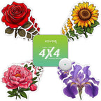 Floral Shaped Libre 3 & Plus Sensor Protective Covers, 16 Pack Kovoq FiguraGuard Freestyle Libre 3 Adhesive Patches with Hardshell, Reduce Compression Lows Shockproof Sweatproof Up to 14 Days(Floral)