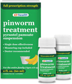 A+Health Pinworm Treatment Pyrantel Pamoate Oral Suspension, Family Pack, for Adults and Kids 2+, Banana Flavor, 2 Fl Ounces
