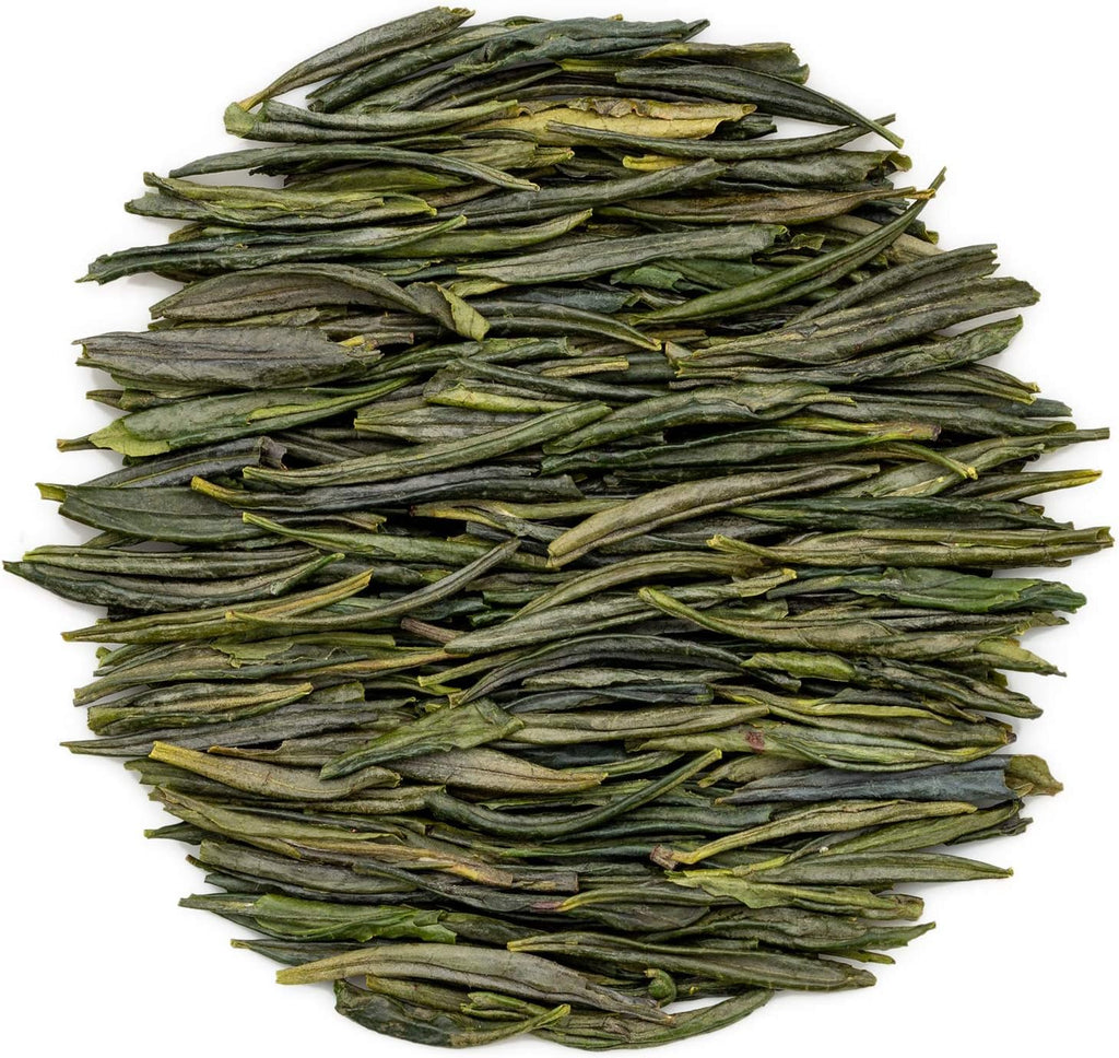 Oriarm 250g / 8.82oz Mount Emei Zhu Ye Qing Green Tea - Bamboo Leaf Green Chinese Tea Loose Leaf - Yuqian 3rd Grade - Naturally High Mountain Grown