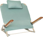Adjustable Bed Backrest Support Wedge - Portable Bed Chair with Wooden Armrest, Lifting Back Rest for Elderly, Foldable Reading Floor Chair 5 Degree Sitting-up Bed Wedge Disability, Load Bearing 150KG