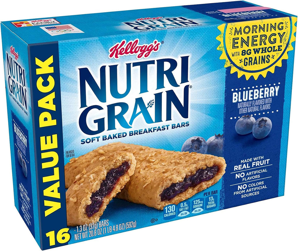 Kellogg's Nutri - Grain Blueberry Cereal Bar - 16 Pack