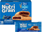 Nutri-Grain Breakfast Bars, Made with 10g Whole Grains, Snack Bars, Blueberry, 20.8oz Box (16 Count)