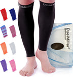 Doc Miller Compression Calf Sleeve for Men & Women – 20-30mmHg Graduated Support for Running, Shin Splints, Calf Strain – Knee High, Small to 6XL Plus Size