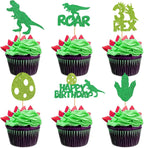 Ercadio 24 Pack Dinosaur 3rd Cupcake Toppers Green 3 Rex Roar Dinosaur Cupcake Picks Dino Egg Happy Birthday Cupcake Toppers Dino Theme Baby Shower Birthday Party Cake Decorations Supplies