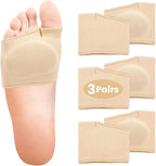 3 Pairs Metatarsal Foot Pads for Women and Men, Foot Pads for Balls of Feet Cushions Pain Relief, Morton's Neuroma Relief, Metatarsal Support