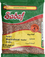 Sadaf Toasted Buckwheat Kasha - Whole Buckwheat Groats for Cooking and Food Flavoring - 100% Pure Grain - Middle Eastern Cuisine - 16 Oz Reseable Bag