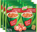 Knorr Tomato Soup Mix with Croutons 1.52oz (3x2 Packs for 6 Pouches Total)| Delicious, Warm, and Ready in Minutes!