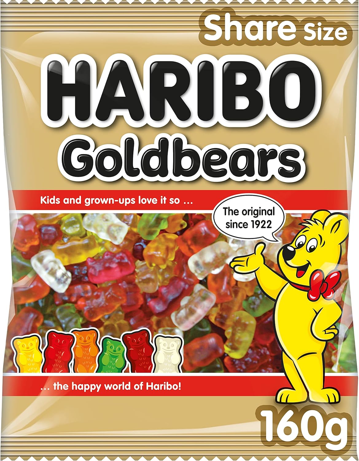 Haribo Goldbears Share Size Bag Pouch, 160g