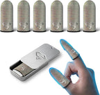 Ultra-Thin Silver Fiber Gaming Finger Sleeves - Breathable, Sweatproof, Seamless Fit with 0.15mm Precision for Enhanced Touchscreen Sensitivity, Anti-Slip Design, and All-Season Comfort