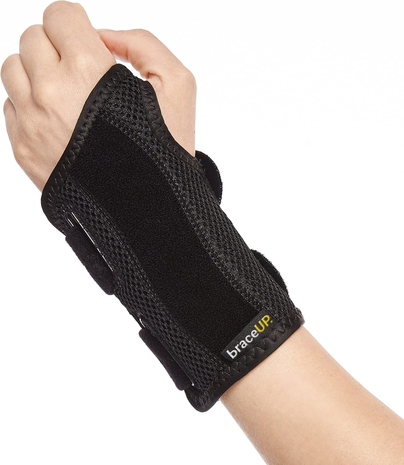BraceUP Wrist Splint for Carpal Tunnel Right Left Hand Wrist Support for Women and Men, Daytime and Night Use, Wrist Brace for Pain Relief and Arthritis - Left Wrist (L/XL)