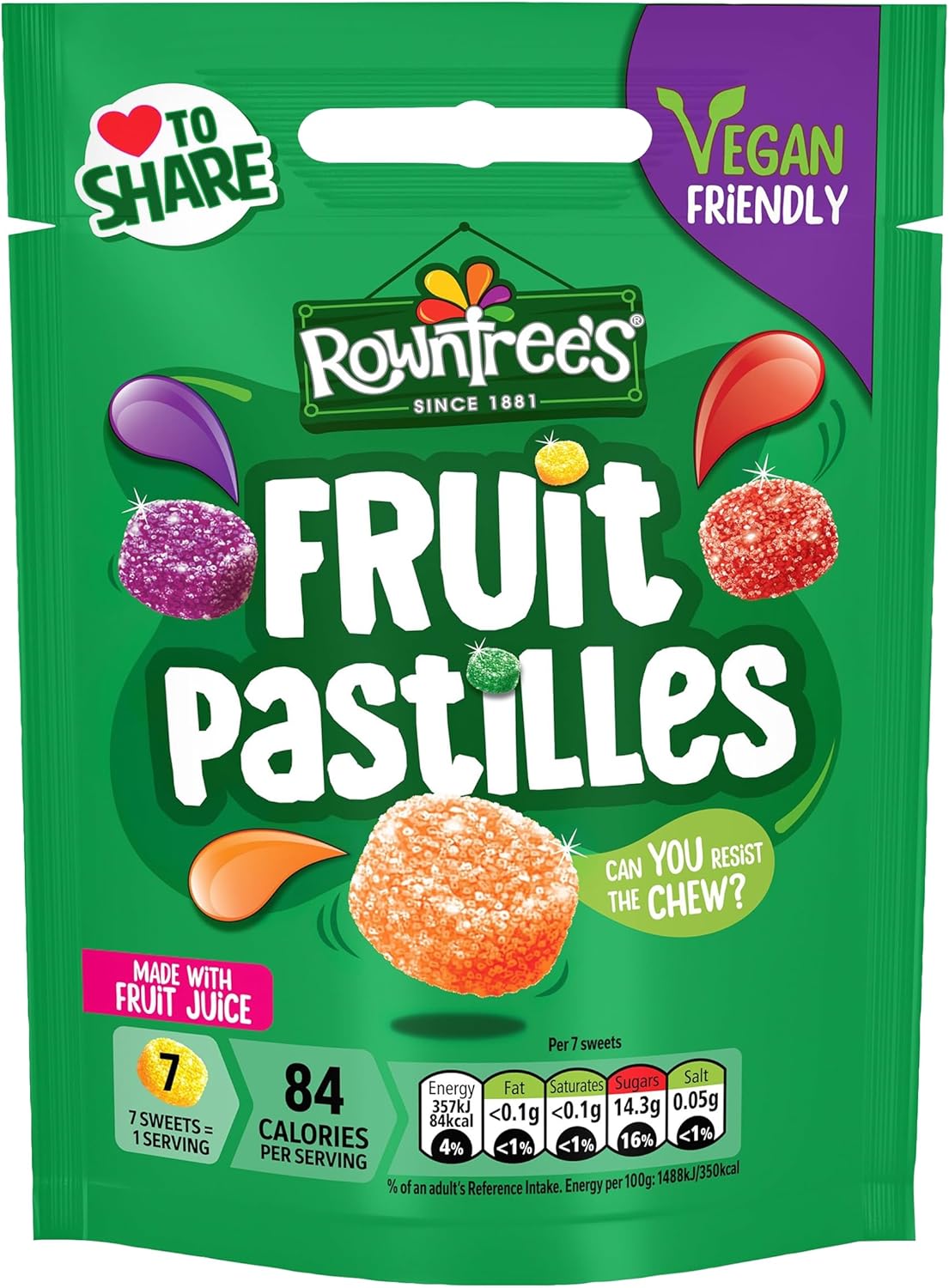 Rowntrees Fruit Pastilles Bag 143 g