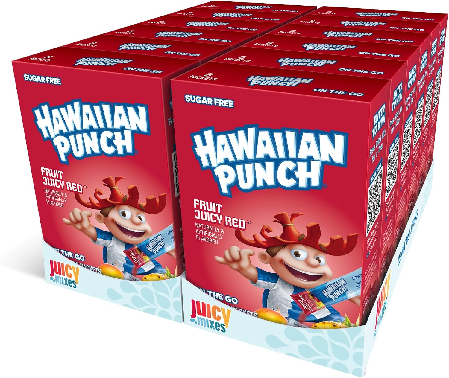Hawaiian Punch Powder Drink Mix – Sugar Free & Delicious, Excellent source of Vitamin C (Fruit Juicy Red, 96 Sticks)