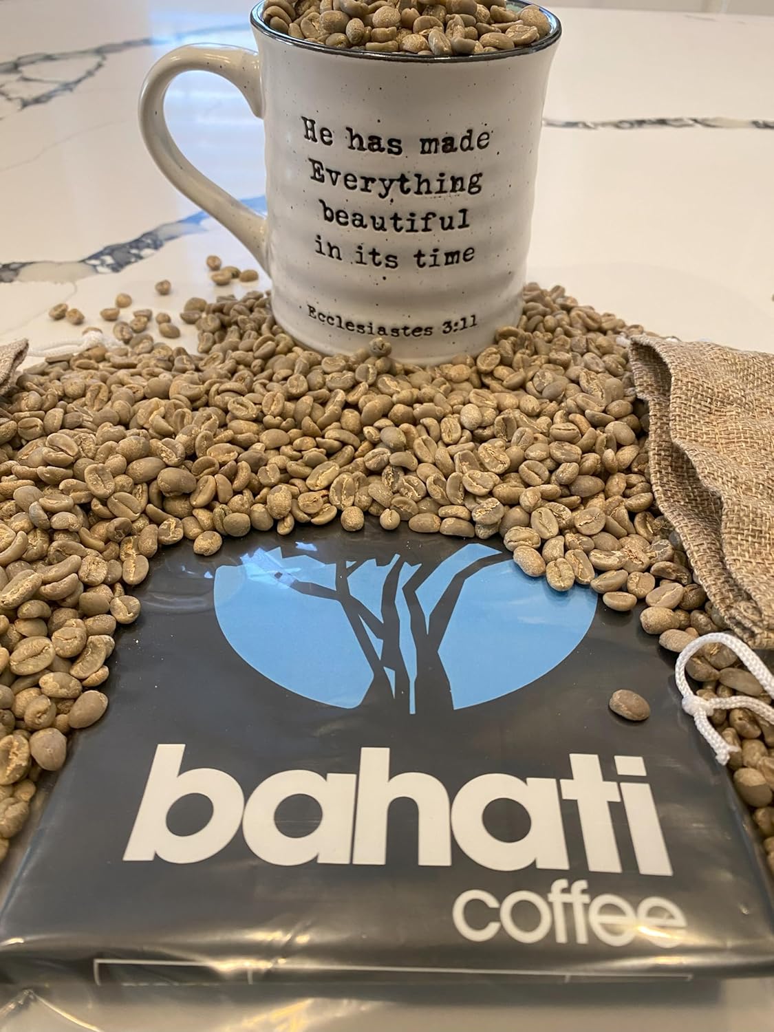 Kenya AA Grade Unroasted Green Arabica Coffee Beans from Kenyan Highlands - 100% Pure Arabica Coffee Beans With Optimal Flavor Freshness - Handpicked, Washed & Sun Dried - 10 LB