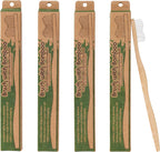 Brush with Bamboo Toothbrush with Plant-Based Bristles - 4 Pack