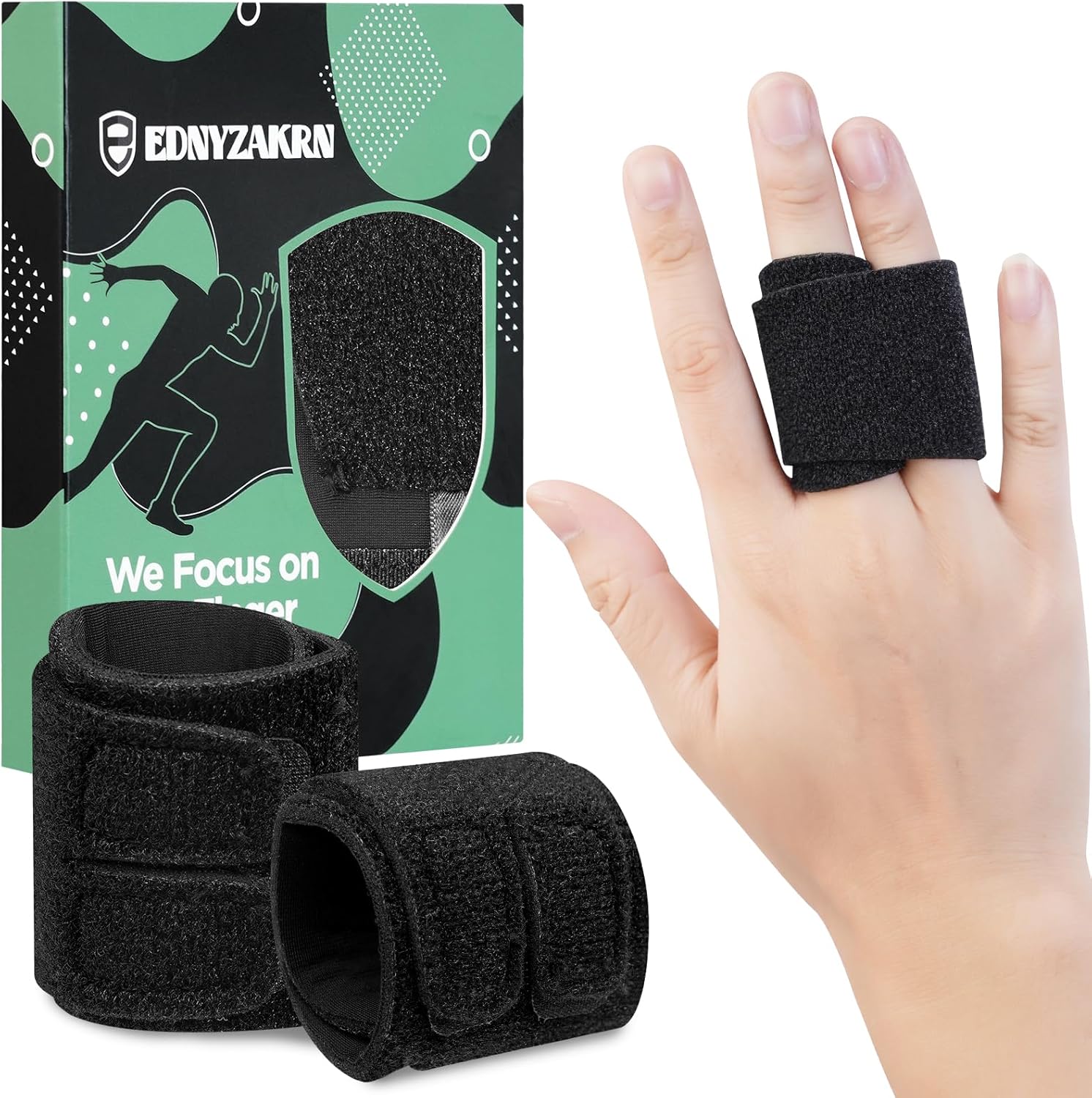 2PCS Finger Buddy Straps for Arthritis Finger Brace for Sport, Basketball, Tennis, Volleyball