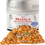 Taste of India: Masala Seasoning Blend | Gourmet Spice | All Natural Mix, Non GMO | Hand Made, Small Batch Spice Mix | Made in USA | Artisanal Seasoning | GLP-1 Friendly | Magnetic Tin | Sustainably Sourced | Ultra Premium | Gustus Vitae
