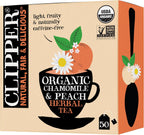 Clipper Tea Chamomile & Peach Teabags – USDA Organic, Great Hot or Iced – Natural, Fair & Delicious Fruity Chamomile & Peach Infusion – 50 Tea Bags