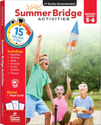 Summer Bridge Activities 5th to 6th Grade Workbooks All Subjects, Activity Book with Math, Reading Comprehension, Science, Fitness, Social Studies, Writing Practice, and Flash Cards (Volume 7)