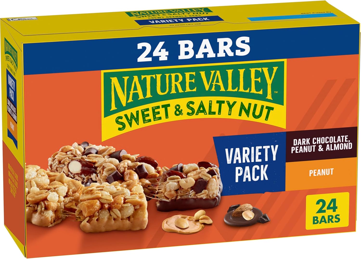 Nature Valley Sweet and Salty Nut Granola Bars, Variety Pack, 24 Bars, 28.8 oz