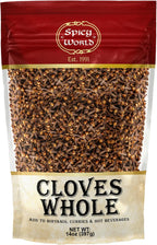 Cloves Whole Bulk 14 Oz Bag - Pure, Non-GMO, Premium Hand Picked Quality - Great for Foods, Clove Tea, Clove Pomander Balls & Potpourri - Aromatic & Richly Flavored Cloves Whole by Spicy World