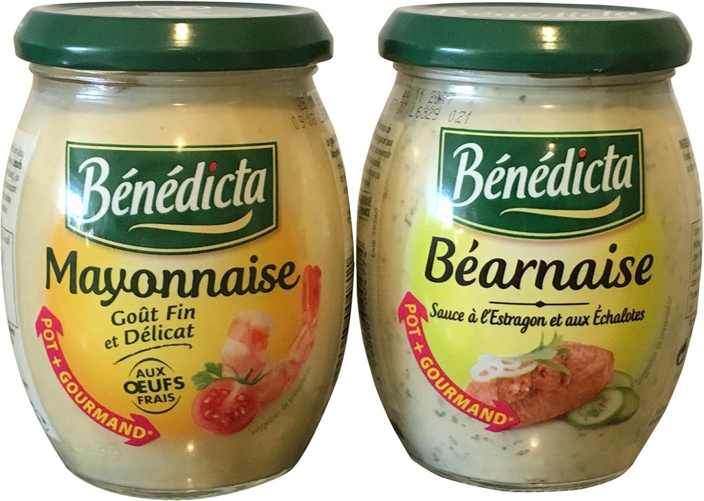 Gourmet Sauces Bundle with French Benedicta Béarnaise and Benedicta Mayonnaise and Recipe Card PDF, 3 items
