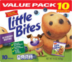 (Value Pack) Little Bites Blueberry Muffins, 10 individual packs, (1.5 oz each), Real Blueberries Mini Muffins, 15 oz Multipack
