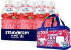 Mogu Mogu Strawberry Juice Drink (6 Bottles) with Limited Edition Cooler Bag – Chewy & Fun Strawberry Juice with Nata de Coco | Refreshing Drink for Kids & Adults | Ready to Drink Beverage Set