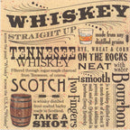 Boston International IHR Ideal Home Range Cocktail Napkins Disposable 3-Ply Paper Party Napkin Pack, 5" x 5", Whiskey, 20-Count, Brown