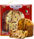 Traditional Italian Panettone Cake 2lbs | Imported from Italy | Italian Cake with Raisins and Dried Candied Orange Peels