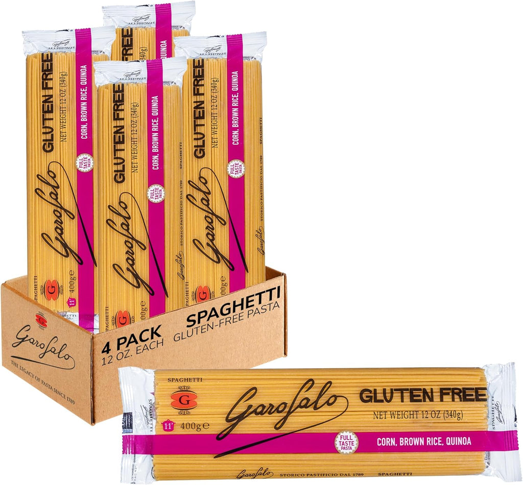 Garofalo - Premium Gluten-Free Spaghetti Pasta, Italian Made, Corn, Rice, Potato & Quinoa Blend, Bronze-Drawn, Al Dente (4 pack)