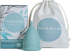Pure Ella Menstrual Cup - Reusable Soft Silicone Period Cup - Wear for 12 Hours - Medical Grade & BPA Free Silicone - Eco Friendly & Hypoallergenic Feminine Hygiene – Sizes XS, Small, Large (Small)