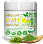 FreshDrinkUS, Organic 1.5 oz Luxury Ceremonial Grade Matcha | USDA - Premium Japanese Green Tea Powder | Stone-Ground Shade-Grown Leaves | Rich Umami Flavor, Vibrant Color & Smooth Finish