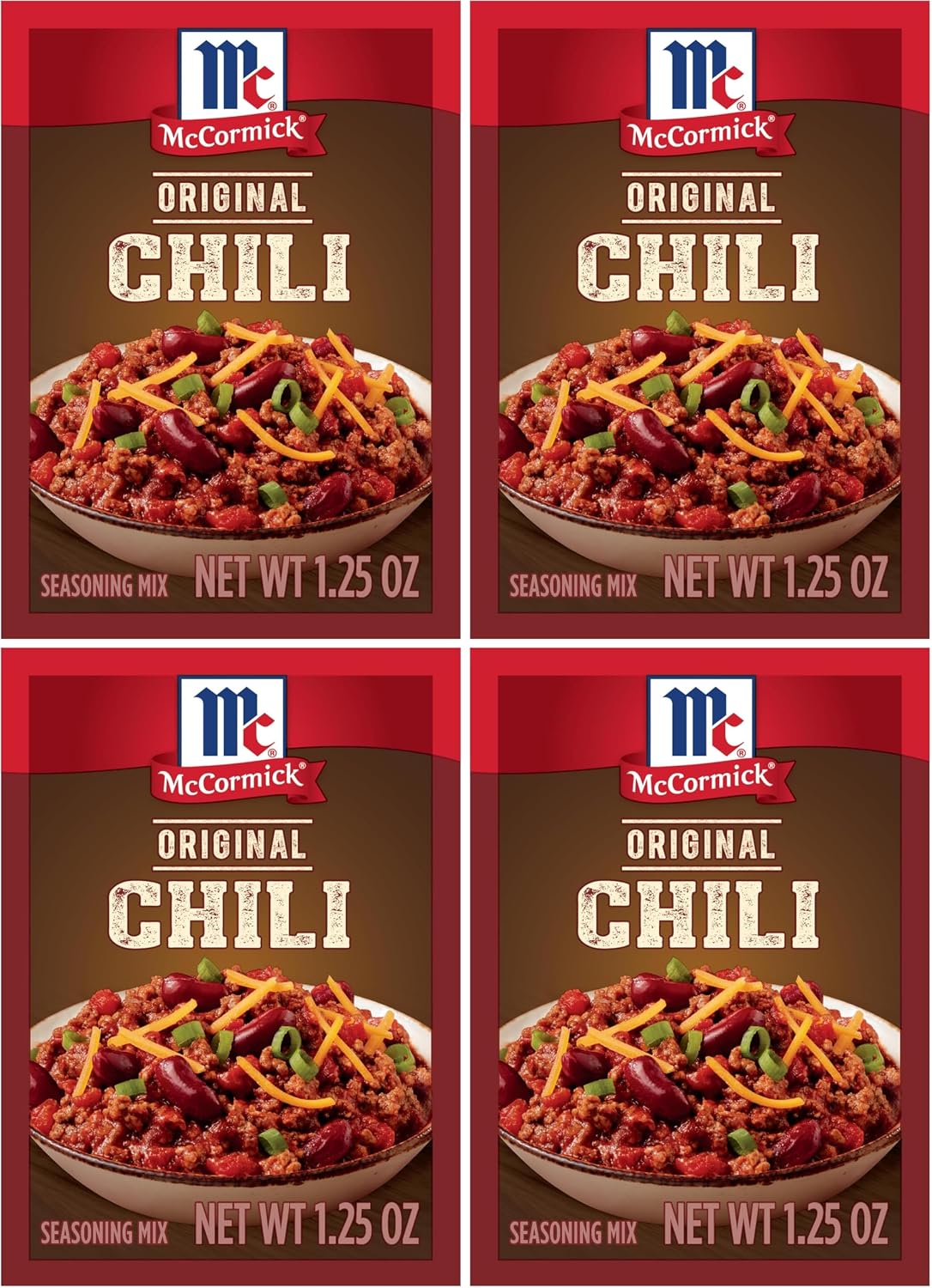 McCormick Original Chili Seasoning Mix, 1.25 oz (Pack of 4)