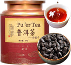 XIXICHA Puerh Tea Premium Broken Silver Ripe Pu-erh Tea Chinese Yunnan Ancient Tree Puer Aged Pu erh Strong Glutinous Rice Fragrance（200 cups） 普洱茶 碎银子茶 中国熟普洱茶 茶化石 8.8oz/250g