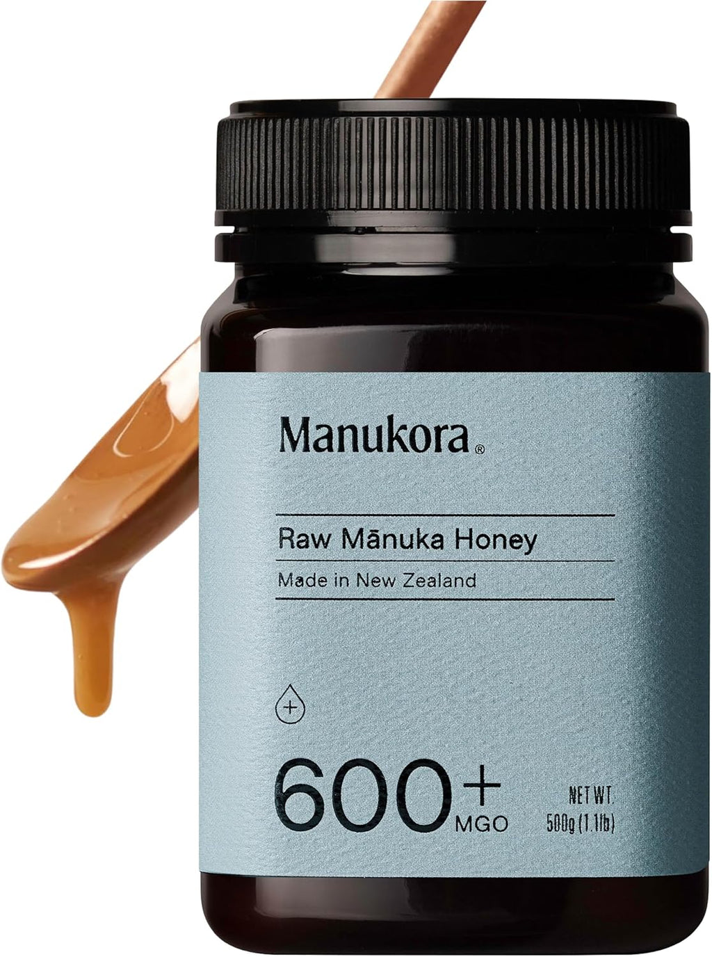 Manukora Raw Manuka Honey MGO 600+ from New Zealand, Non-GMO, Monofloral, Traceable from Hive to Hand, Daily Immune Support - 500g (1.1 Lb)