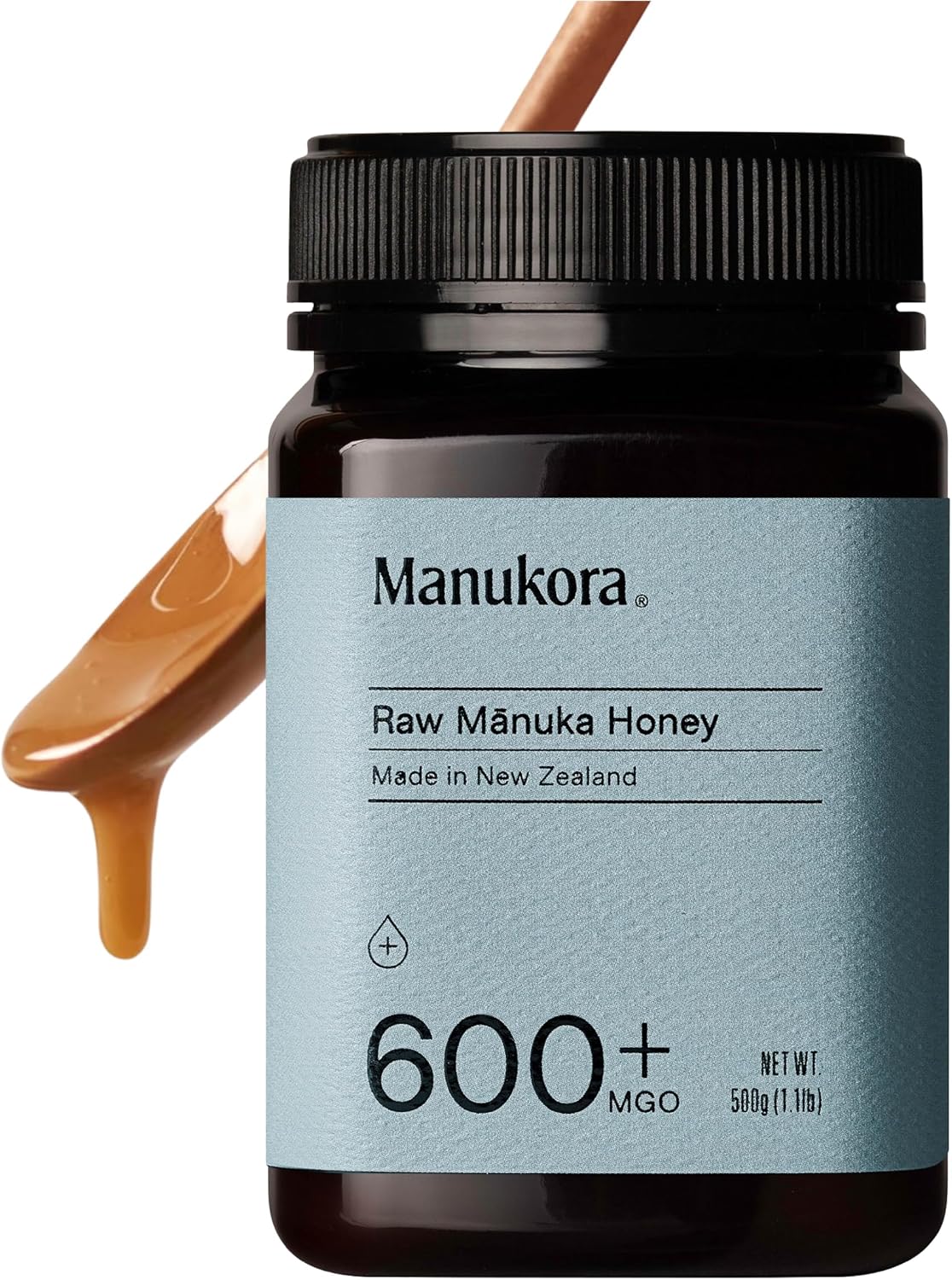 Manukora Raw Manuka Honey MGO 600+ from New Zealand, Non-GMO, Monofloral, Traceable from Hive to Hand, Daily Immune Support - 500g (1.1 Lb)