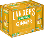 Langers Organic Flavored Sparkling Water, Ginger, 12 Fl Oz (Pack of 8)