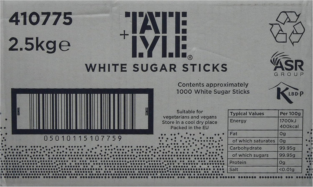 Tate & Lyle Sugars White Sugar Sticks (Pack of 1000)