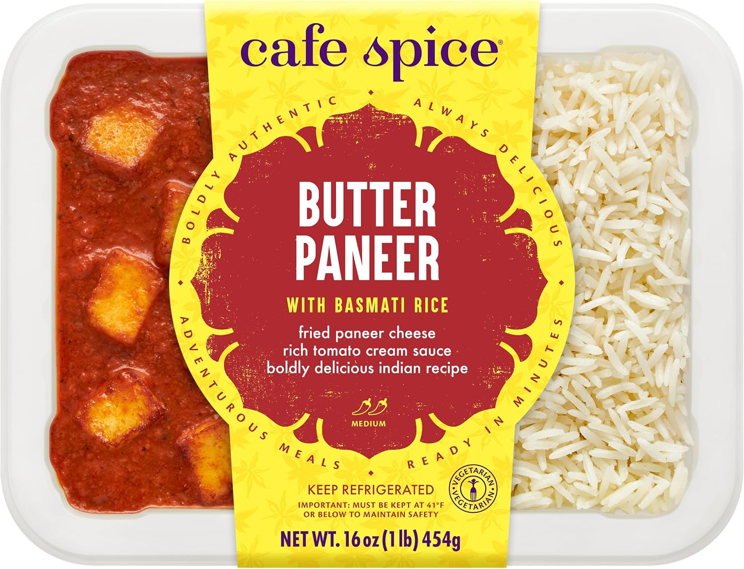 Butter Paneer with Basmati Rice (Frozen)