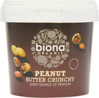 Biona Organic Peanut Butter Crunchy 1kg - Pack of 2