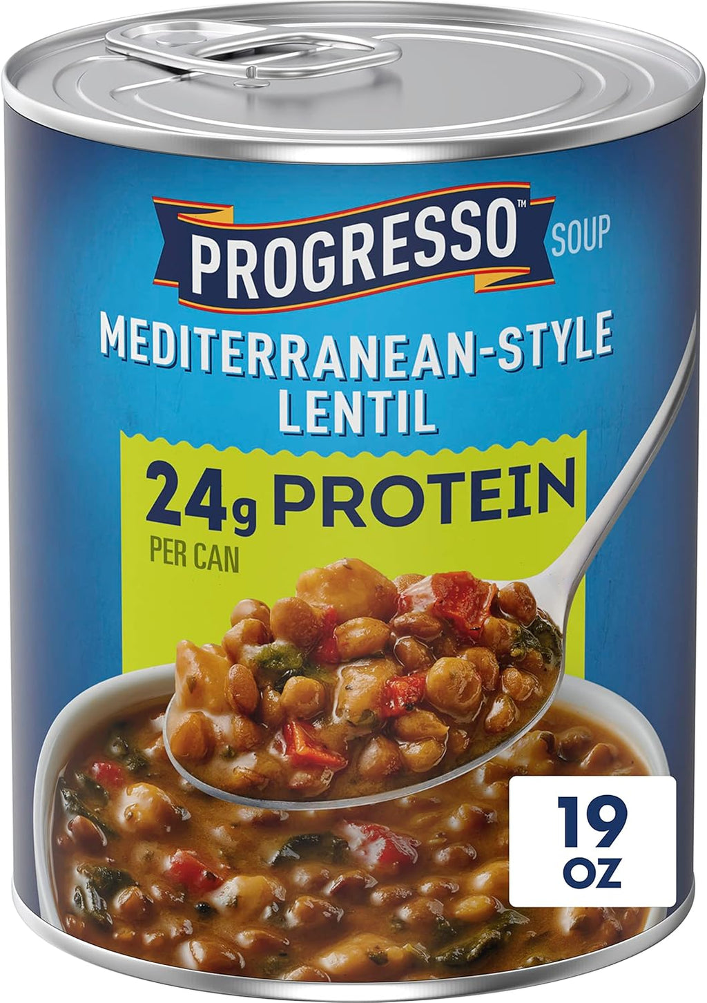 Progresso Mediterranean-Style Lentil Protein Soup, Vegetarian, 19 oz