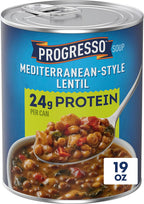 Progresso Mediterranean-Style Lentil Protein Soup, Vegetarian, 19 oz
