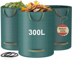 Mokani Reusable Yard Waste Bags, 79 Gallon Lawn and Leaf Bags 3 Packs, Heavy Duty Garden Bags With Reinforced Handles, Camping Yard Recycling Leaf Bag for Leaves