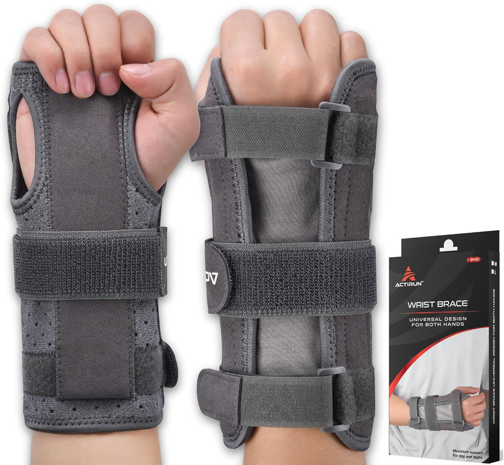Universal Wrist Brace – Wrist Sleep Support for Carpal Tunnel with Metal Splint – Fits Left or Right Hand for Men & Women