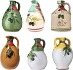 One (single) GALANTINO Extra Virgin Olive Oil in Hand Painted Ceramic Amphora, One Jug From the Six Shapes and Styles, 17 ounce (500ml), A loaf of bread, a jug of olive oil, and thou . . .
