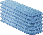 Replacement Washable Microfiber Absorbing Mop Head - Compatible with E-Cloth Deep Clean Mop Head, Wet & Dry Cleaning Cloth Refills for All Hard-Floor (Blue) 6Pack