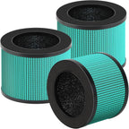 MK01 MK06 Air Filter Replacement Compatible with AROEVE MK01 MK06 Air Puri-Fier, 4-in-1 Air Filter for Tolife TZ-K1, for Kloudi DH-JH01 Air Puri-Fier, Pet Dander Version, Green, 3 Pack