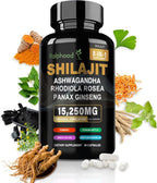 Shilajit for Men/Women - Pure Himalayan Organic,Shilajit Capsules with Ashwagandha,Supplements 60 Capsules Alternative to Resin,Drops & Gummies